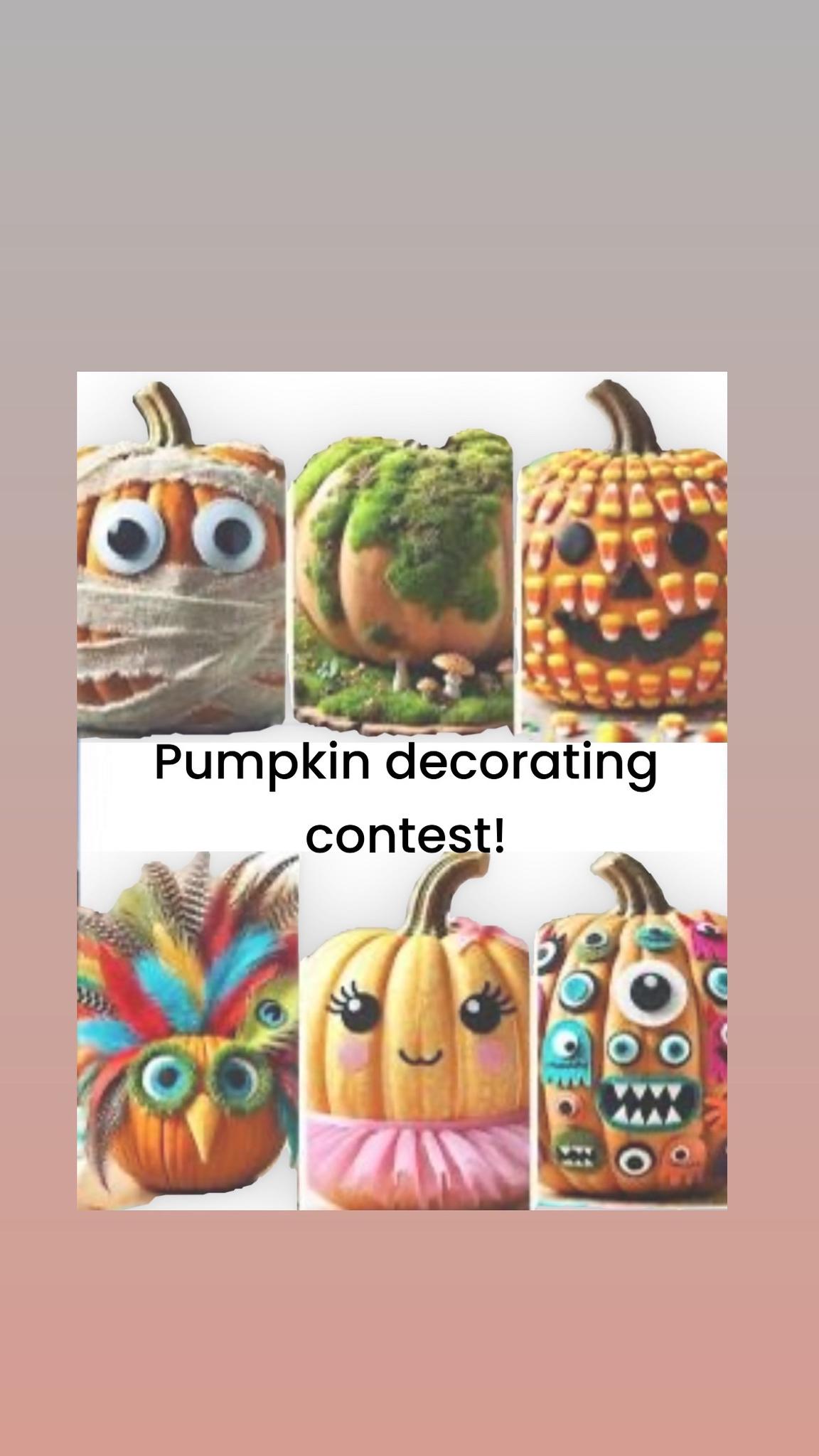 Pumpkin Picassos and Prizes: Pumpkin Decorating Contest October 25th